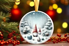 Colorful Gnomes Christmas Ornament PNG Product Image 3