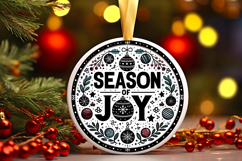 Round Christmass Ornament Sublimation|Clipart Product Image 1