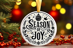 Round Christmass Ornament Sublimation|Clipart Product Image 1