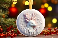3D Polar Bear Christmas Ornament PNG Product Image 3