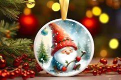 Colorful Christmass Gnome Christmas Ornament Product Image 2