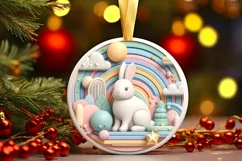 Round Christmas Ornament Sublimation|Clipart Product Image 3