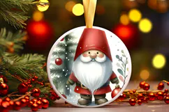 Round Christmass Ornament Sublimation|Clipart Product Image 1