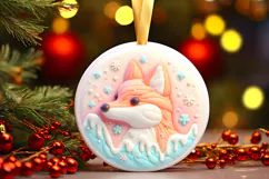 Round Christmass Ornament Sublimation|Clipart Product Image 1