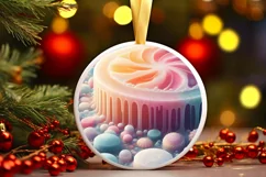 Pastel Molten Candy Winter Scene PNG Product Image 2