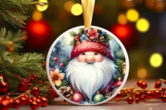 Gnome Christmas Watercolor Image PNG Product Image 1