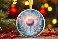 Pastel Molten Candy Winter Scene PNG Product Image 2