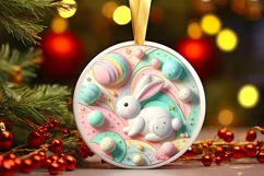 Round Christmas Ornament Sublimation|Clipart Product Image 3