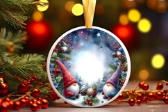 Winter Gnomes Round Ornament Sublimation PNG Product Image 3