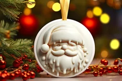 Santa Christmas Ornament PNG Product Image 1