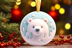 Polar Bear Christmas Ornament PNG Product Image 1