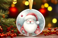 Round Christmass Ornament Sublimation|Clipart Product Image 1