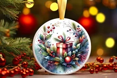 Gift Watercolor Christmas Image Sublimation PNG Product Image 2