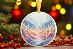 Pastel Molten Candy Winter Scene PNG Product Image 2