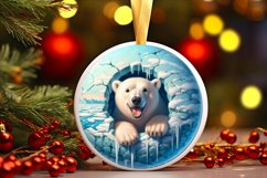 Melting Ice Polar Bear Painting Sublimation PNG Product Image 1