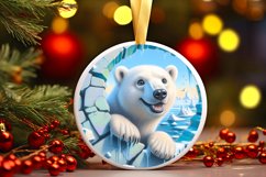 Melting Ice Polar Bear Painting Sublimation PNG Product Image 2