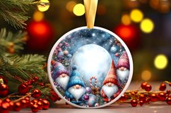 Winter Gnomes Round Ornament Sublimation PNG Product Image 3