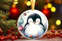 Round Christmass Ornament Sublimation|Clipart Product Image 1