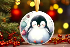 Round Christmass Ornament Sublimation|Clipart Product Image 1