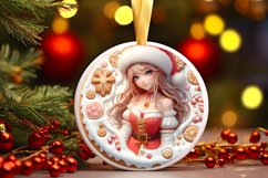 Santa's Girl 3D Type Treatment Sublimation PNG Product Image 1