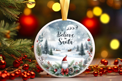 Round Christmass Ornament Sublimation|Clipart Product Image 1
