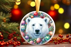Polar Bear Christmas Image Sublimation PNG Product Image 2
