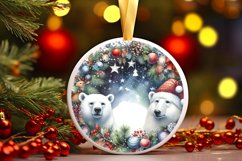 Polar Bear Christmas Image Sublimation PNG Product Image 3