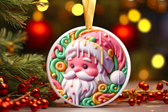 Round Christmass Ornament Sublimation|Clipart Product Image 1