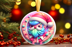 Round Christmass Ornament Sublimation|Clipart Product Image 1