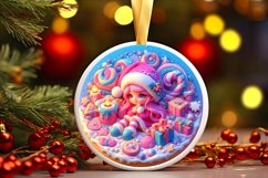 Santa's Girl 3D Type Treatment Sublimation PNG Product Image 1