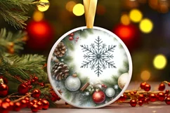 Snowflake Christmas Scene Sublimation PNG Product Image 3