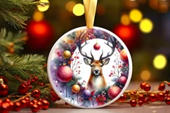 Reindeer Christmas Ornament PNG Product Image 1