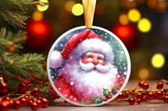 Christmas Santa Round Ornament PNG Product Image 1