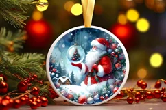 Watercolor Christmas Santa Image PNG Product Image 1