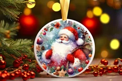 Watercolor Christmas Santa Image PNG Product Image 1