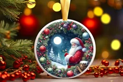 Watercolor Christmas Santa Image PNG Product Image 3