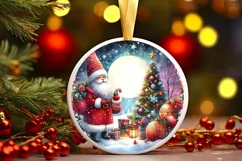 Watercolor Christmas Santa Image PNG Product Image 1