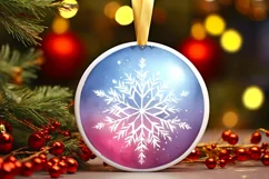 Watercolor Christmas Snowflake Image PNG Product Image 1