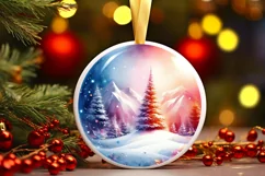 Watercolor Winter Scene Champagne PNG Product Image 2