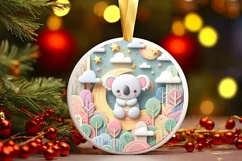 Round Christmas Ornament Sublimation|Clipart Product Image 1