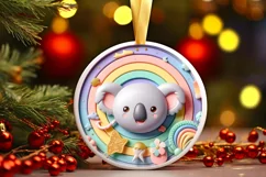 Round Christmas Ornament Sublimation|Clipart Product Image 1