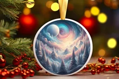 Pastel Christmas Candy Scene Sublimation PNG Product Image 1