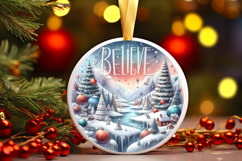 Round Christmass Ornament Sublimation|Clipart Product Image 1