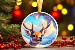 Snow Made Wall Deer Ornament PNG Product Image 3