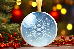 Round Christmass Ornament Sublimation|Clipart Product Image 1