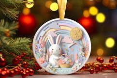 Round Christmas Ornament Sublimation|Clipart Product Image 3