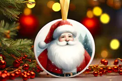 Round Christmass Ornament Sublimation|Clipart Product Image 1