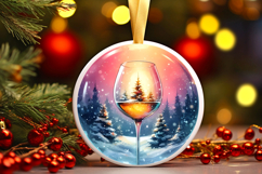 Round Christmass Ornament Sublimation|Clipart Product Image 1