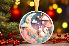 Round Christmas Ornament Sublimation|Clipart Product Image 3