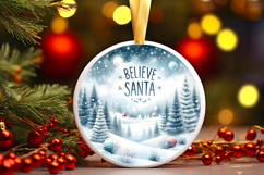 Round Christmass Ornament Sublimation|Clipart Product Image 1